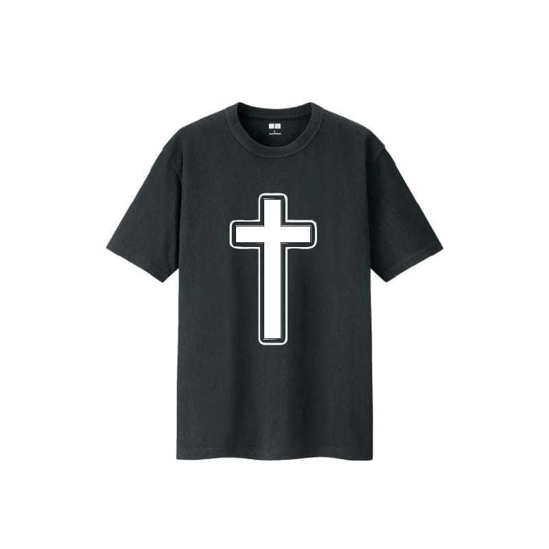 Round Neck Black T-shirt Jesus Cross – Delhi Digital Print